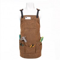 Wholesale Heavy Duty Waxed Canvas Work Tool Apron with Tool Pockets