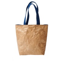 White blue brown Fashion simple folding large capacity DuPont paper canvas tote bag shoulder bag