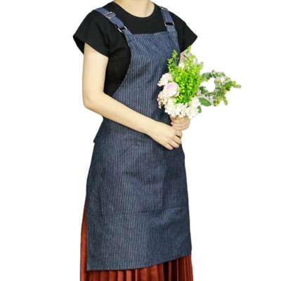 wholesale denim apron kitchen custom cooking aprons with logo custom in cotton